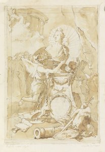 Design for Dedication Page to Charles III of Spain and the Two Sicilies by Giovanni Battista Tiepolo